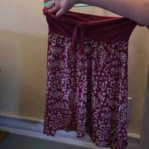 Strapless flowy shirt